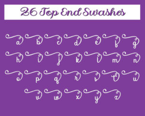 Audrey top end swashes font