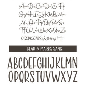 Beauty Marks Duo Embroidery Fonts set