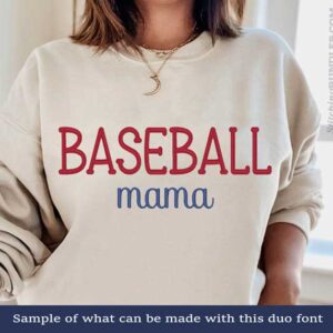 bread butter embroidery font baseball