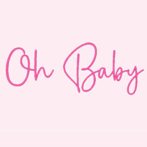 Oh Baby Embroidery Font set