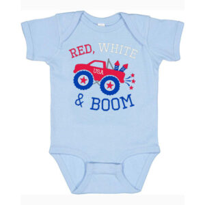 4th of July Truck Embroidery onsie