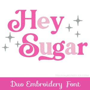 Vintage duo embroidery font