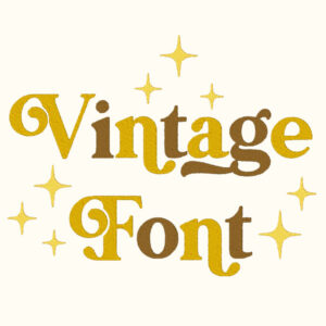 Vintage Duo Embroidery machine Font