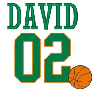 Basketball Embroidery number