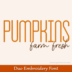 Lemon & Lime Duo Embroidery Font