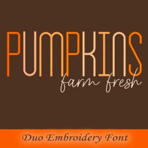 Lemon & Lime Duo Embroidery Font