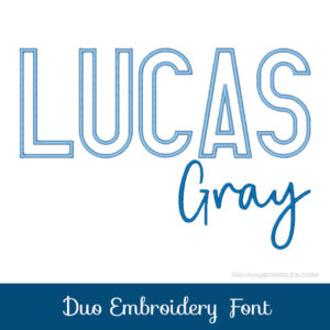 lucas grey embroidery duo font