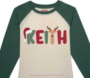 Christmas embroidery font sample