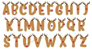 Rudolph embroidery font