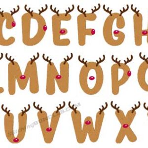 Rudolph embroidery font