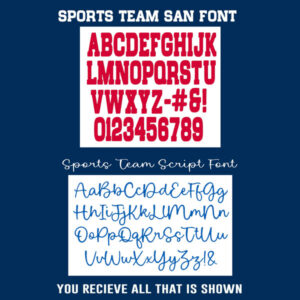 Sports Team Duo Embroidery Font all
