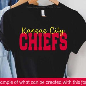 Sports Team Duo Embroidery Font chiefs