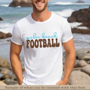 Bubble Gum Duo Font Embroidery football