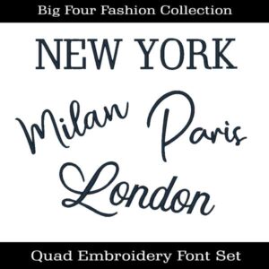 Fashion Quad Embroidery Font