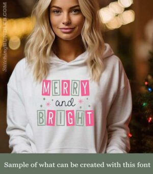 Starlight Trio Embroidery Font christmas