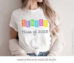 Starlight Trio Embroidery Font senior