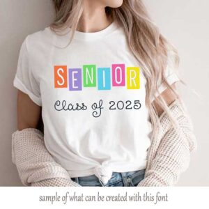 Starlight Trio Embroidery Font senior