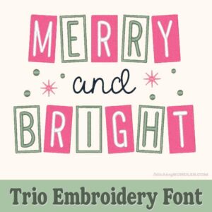 Starlight Trio Embroidery Font