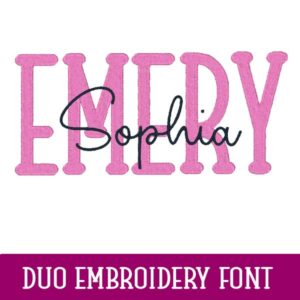 Berry Bliss Duo Embroidery Font