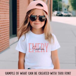 Berry Bliss Duo Embroidery Font child