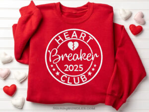 15 Heart Breaker Embroidery sweatshirt