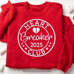 15 Heart Breaker Embroidery sweatshirt