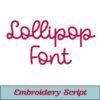 Lollipop Embroidery Font