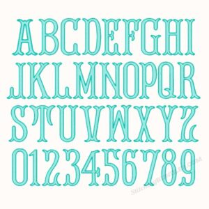 Fishtail Monogram Embroidery fonts