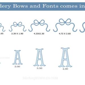 Fishtail Monogram with Bow 6 sizes