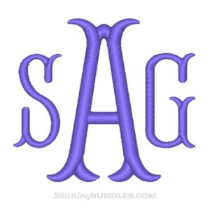 Fishtail Satin Embroidery Font