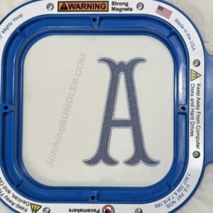 Fishtail Monogram Embroidery stitched