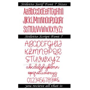 Stiletto Duo Embroidery Font bx