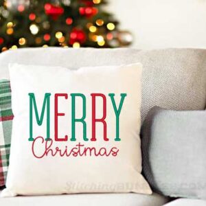Stiletto Duo Embroidery Font merry christmas
