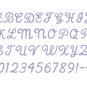 Casual Font Embroidery uppercase