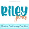 Riley James Duo Embroidery Font