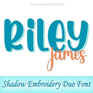 Riley James Duo Embroidery Font