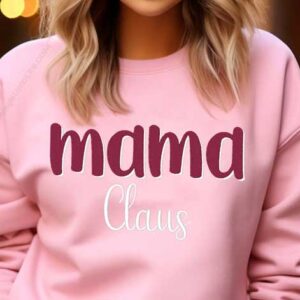 Riley James Duo Embroidery Font mama claus