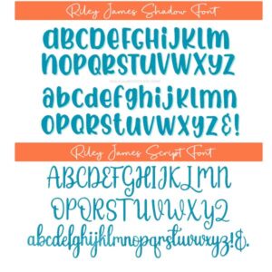 Riley James Duo Embroidery Font bx