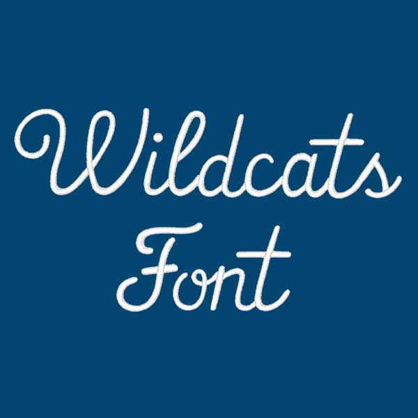 Wildcats Casual Font Embroidery