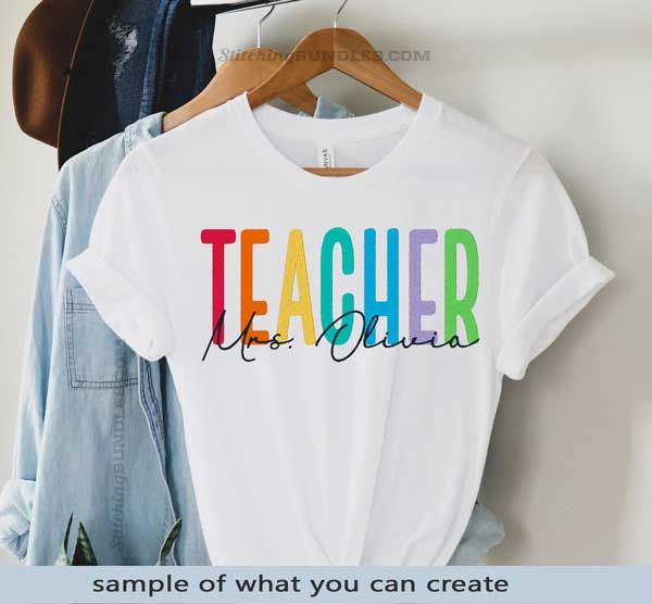 Blush & Bloom Duo Embroidery Font teacher