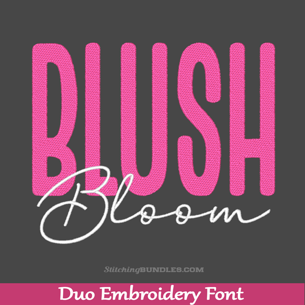 Blush & Bloom Duo Embroidery Font