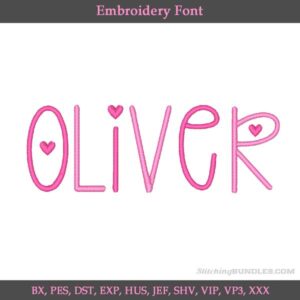 Giggle Bug Embroidery Font