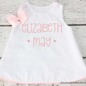 Giggle Bug Embroidery Font girls