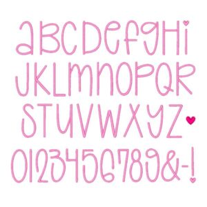 Giggle Bug machine Embroidery font