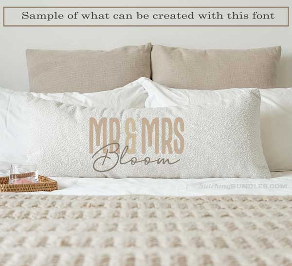 blush & bloom embroidery font