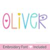 giggle bug embroidery font
