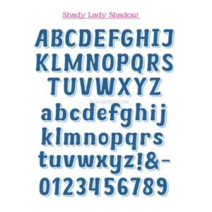 Shady Lady Duo Embroidery Font 3 color shadow