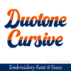 Duotone Cursive Embroidery