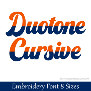 Duotone Cursive Embroidery